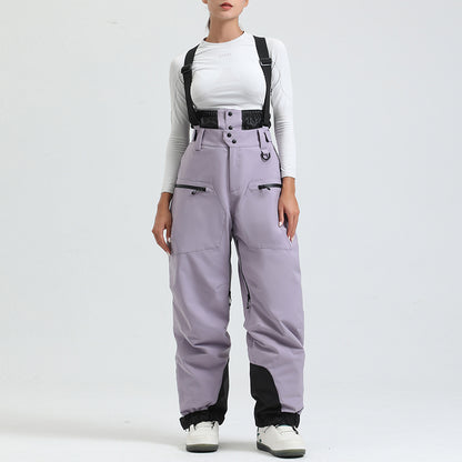 Women's Thickened Thermal Overalls Ski Pants
