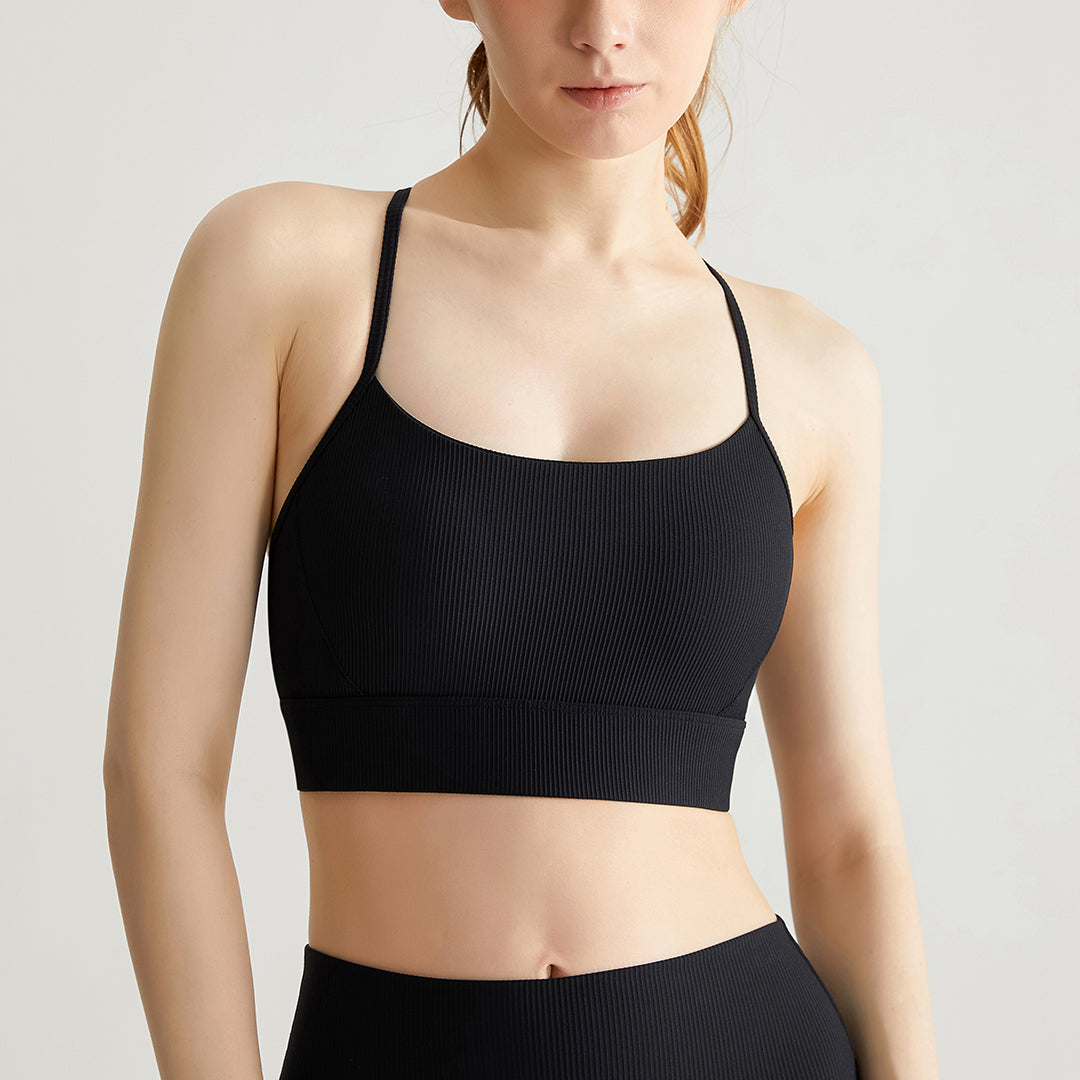 One-piece crossover straps sports bra – Wonderxfans