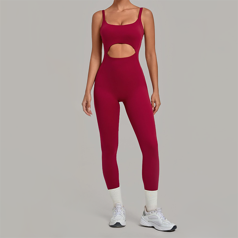 Wholesale Women's Sleeveless Crop Top Back Zip Yoga Bodysuit