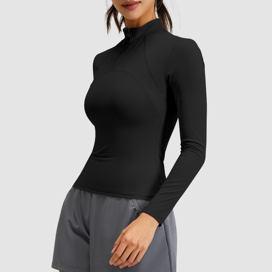 Wholesale stand collar half zip yoga | Wonderxfans bulk activewear