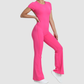 Wholesale Color blocked short sleeve backless | Wonderxfans bulk activewear
