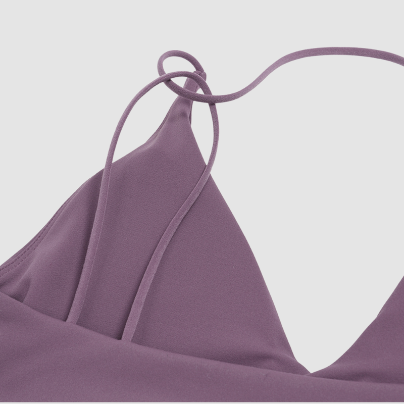 Wholesale spaghetti strap bra + straight pants 2 piece set