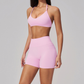 Wholesale Women's Sports Bra & Biker Shorts Set – Seamless Yoga Activewear