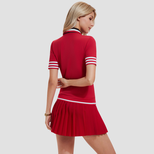 Wholesale New Sports Short Sleeve for Women Slimming High Elastic Fitness POLO Shirt Outdoor Running Tennis Set