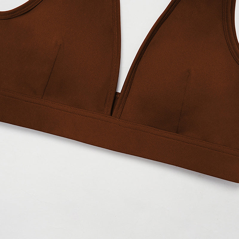 Triangle Cup Sports Bra + Butt-Lifting Shorts 2-Piece Set