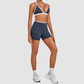 Wholesale Colorblock Detachable Hem Yoga Set Sports Bra & Short – Quick-Dry Activewear