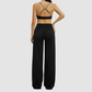 Wholesale spaghetti strap bra + straight pants 2 piece set
