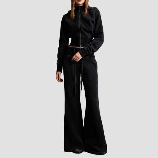 Wholesale Women’s Fleece Lounge Separates – Zip Sweatshirt & Casual Pants Set