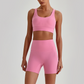 Wholesale Women's Quick-Dry Naked Feel Vest+Fitted Biker Shorts Yoga Set
