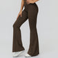 High waist slim trousers running sports flared pants