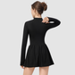 Long-Sleeve Slim-Fit Zippered Activewear Skirt