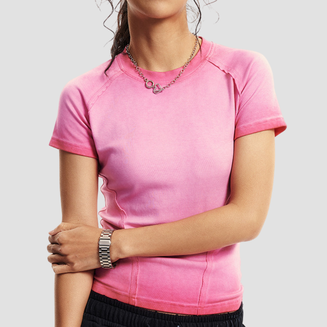 Wholesale Women’s Cropped Raglan T-Shirt – Cotton Streetwear Top
