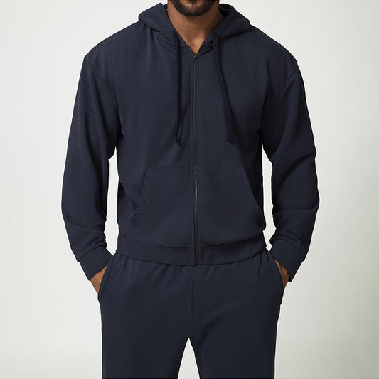 Wholesale Men's zipper front Hooded Fitness | Wonderxfans bulk activewear