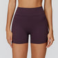 High-waisted V-neck shorts at the back