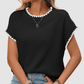Wholesale Women's Sweaters – Crochet Round-Neck Short Sleeve Pullover