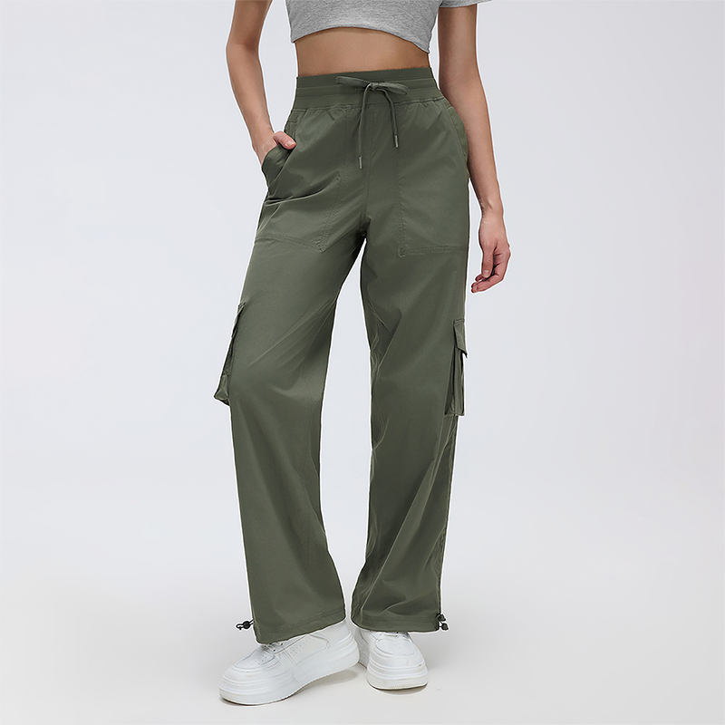 Wholesale Multi-Pocket Wide-Leg Cargo Pants