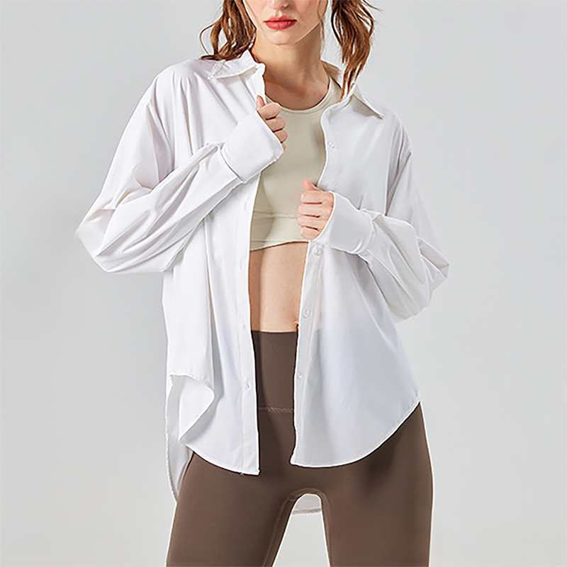 Wholesale UPF50+ Ice-Feel Sun Protection Cardigan – Lightweight Long Sleeve Yoga Cover-Up