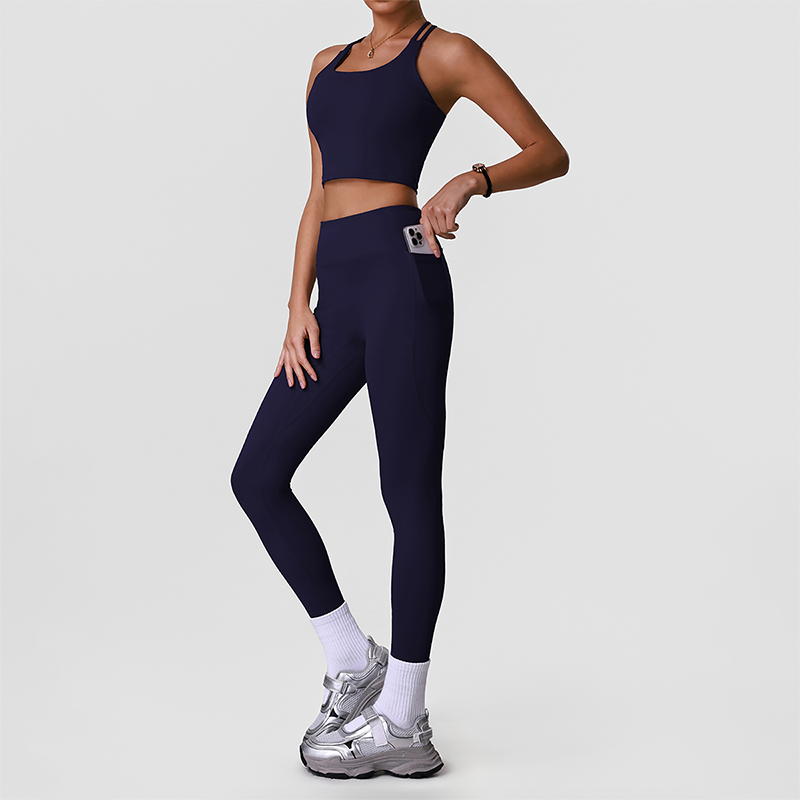 Wholesale Naked-Feel High-Waist Yoga Leggings Set – Racerback Sports Bra & Full-Length Pants