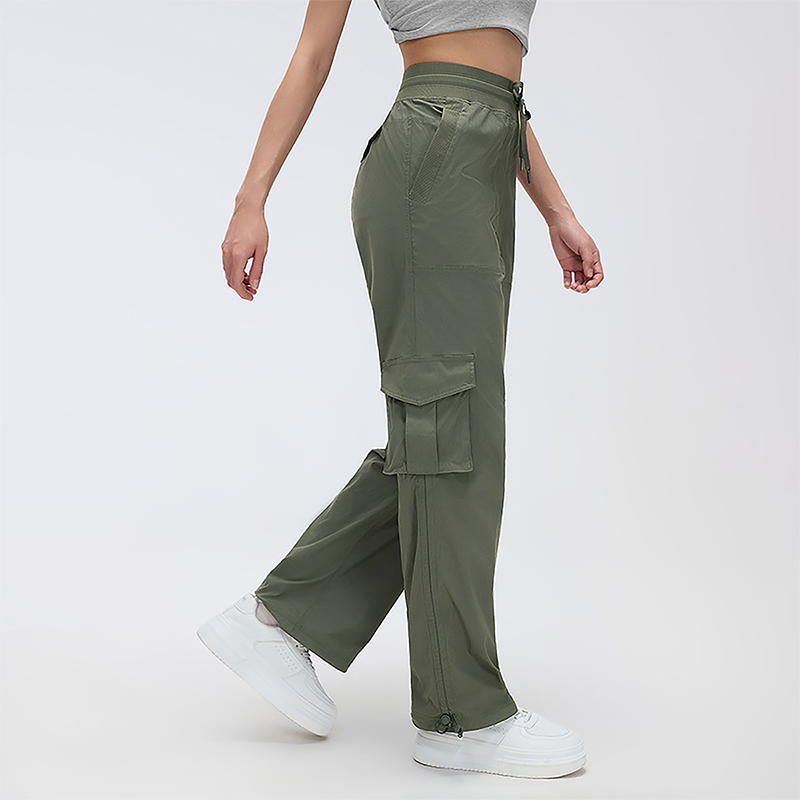 Wholesale Multi-Pocket Wide-Leg Cargo Pants