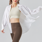 Wholesale UPF50+ Ice-Feel Sun Protection Cardigan – Lightweight Long Sleeve Yoga Cover-Up
