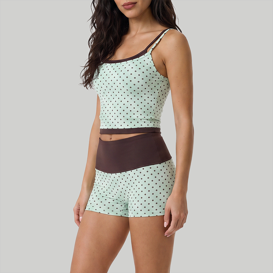 Wholesale Women’s Polka-Dot Tank + Bike Shorts Set