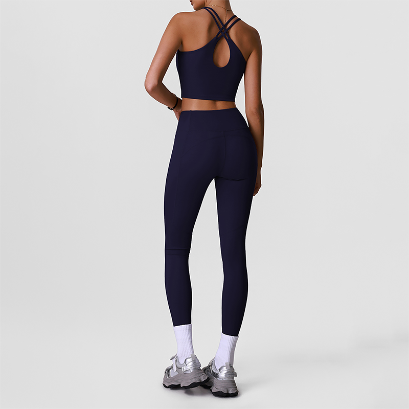 Wholesale Naked-Feel High-Waist Yoga Leggings Set – Racerback Sports Bra & Full-Length Pants