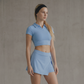 Polo Collar Crop Top + Tennis Jupe 2 pièces