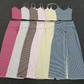 Wholesale Women's Activewear Retro Print Fold-Over Waist Top & Straight-Leg Pants Set