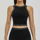 Wholesale contrasting sleeveless fitness yoga tops