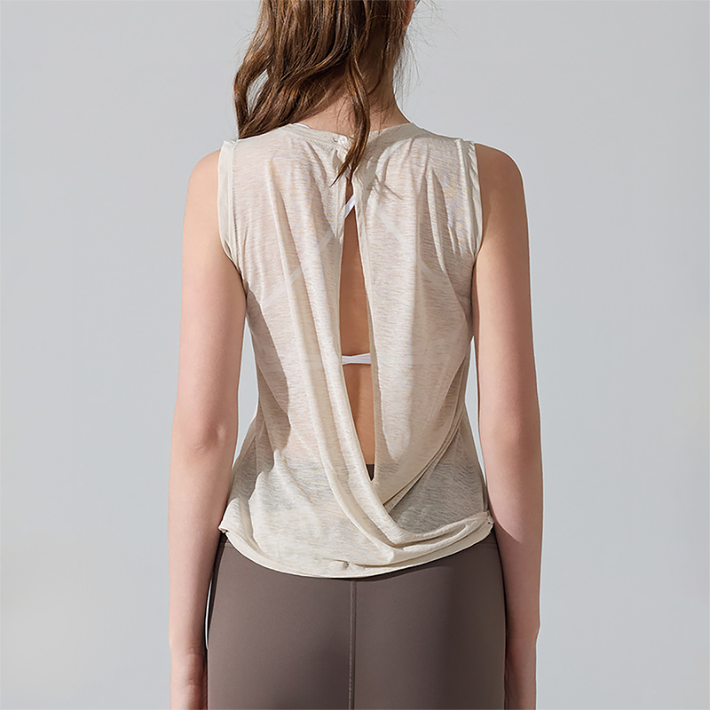 Wholesale Lightweight and Breathable Pilates Yoga Cover-up Sleeveless Sports Tank Top