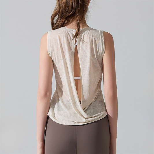 Wholesale Lightweight and Breathable Pilates Yoga Cover-up Sleeveless Sports Tank Top