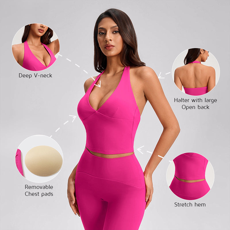 Wholesale V-neck Halter Neck Tank top