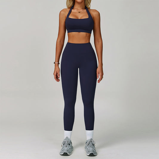 Wholesale Halter Sports Bra + High-waisted | Wonderxfans bulk activewear