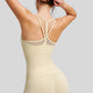 Cross-back strap tank top