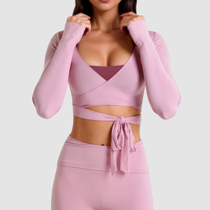 Wholesale High Elasticity Long Sleeve Yoga Top