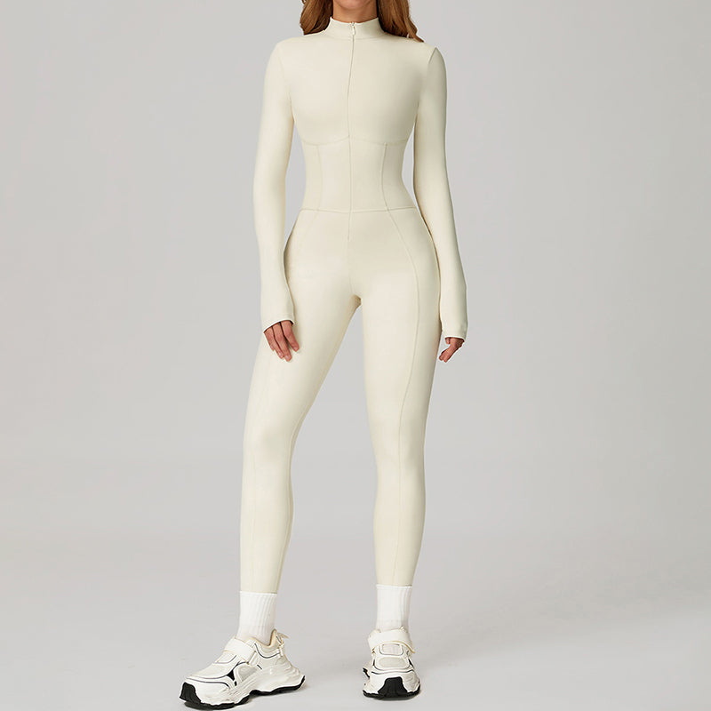Snug-Fit Long Sleeve Jumpsuit