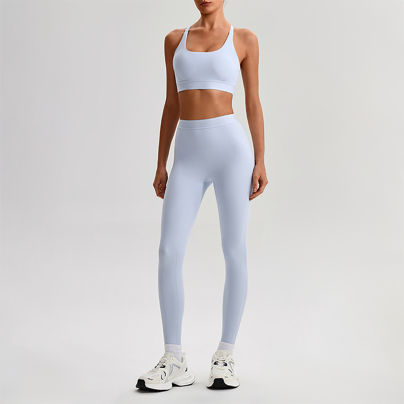 Wholesale Naked-Feel Sports Bra & High-Waist Biker Shorts Set – Quick-Dry Yoga 2-Piece set