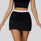 Fake two-piece contrasting skirt with anti-exposure design