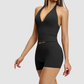 Wholesale Hanging neck back vest+shorts yoga | Wonderxfans bulk activewear