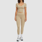 Wholesale solid color T-shirt + high-waisted | Wonderxfans bulk activewear