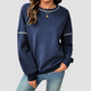 Wholesale Round Neck Seam Detail Sweatshirt – Casual Loose Sportswear Hoodie