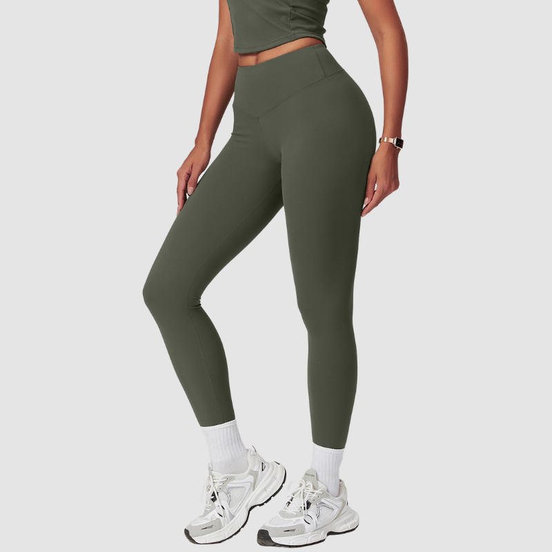 Aldeia de ioga com cintura alta