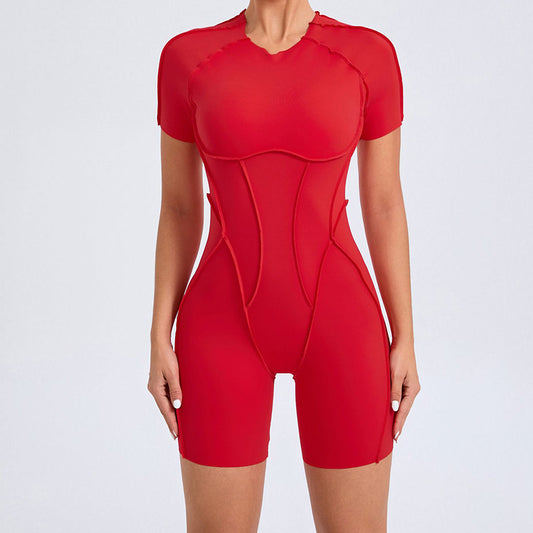 Leggings sin respaldo de manga corta Bodysuit