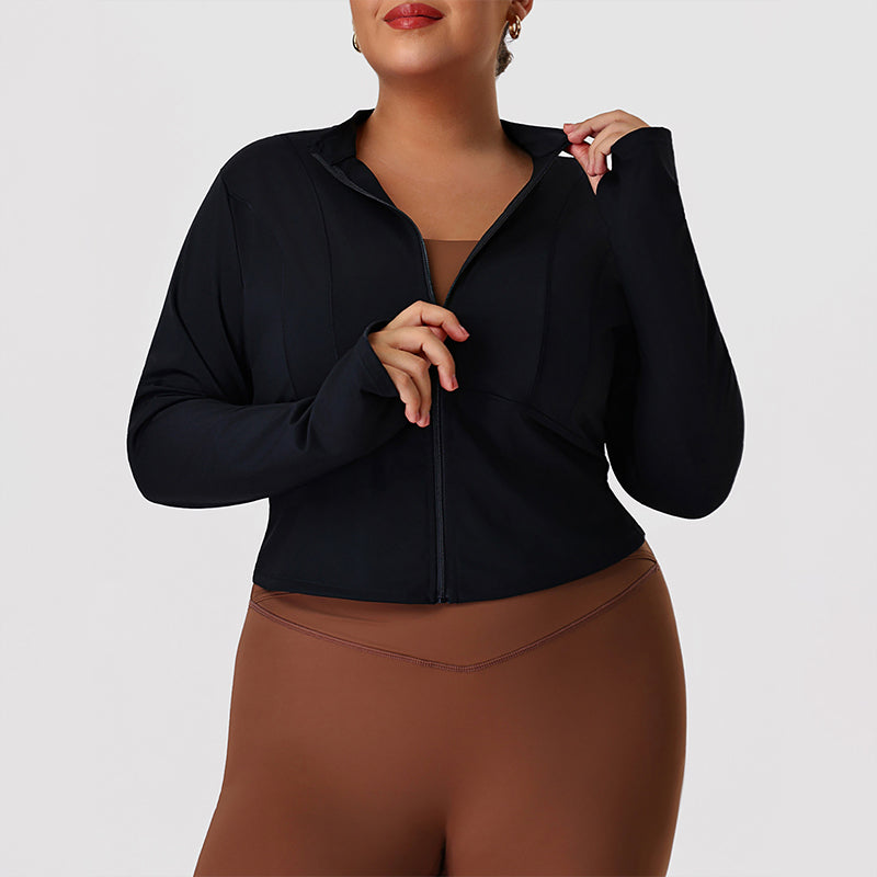 Wholesale plus-size yoga slimming jacket