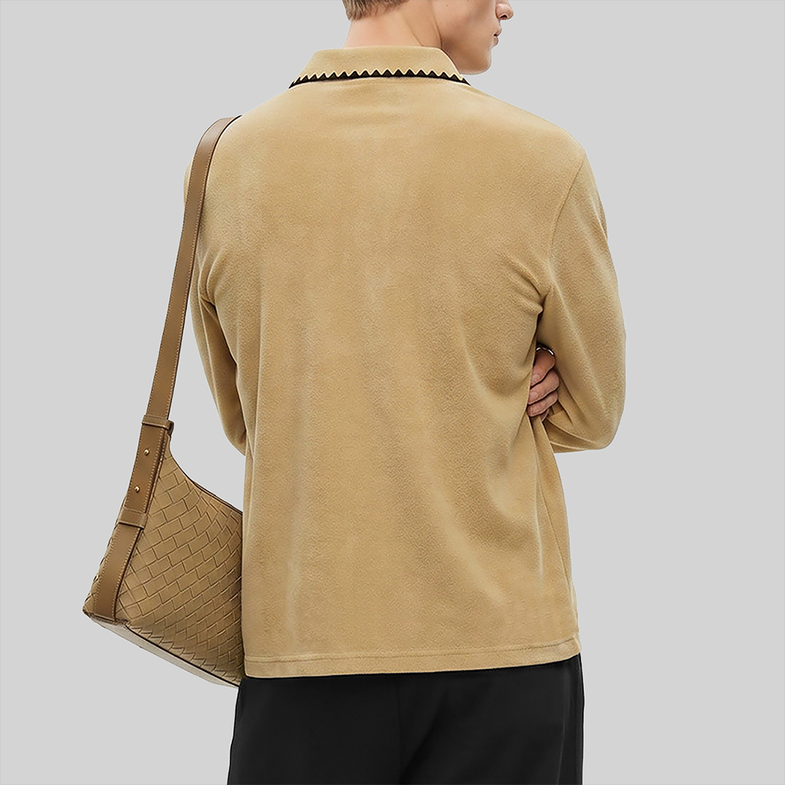 Wholesale Vintage Fleece Polo Sweatshirt – Heavyweight Loose Pullover
