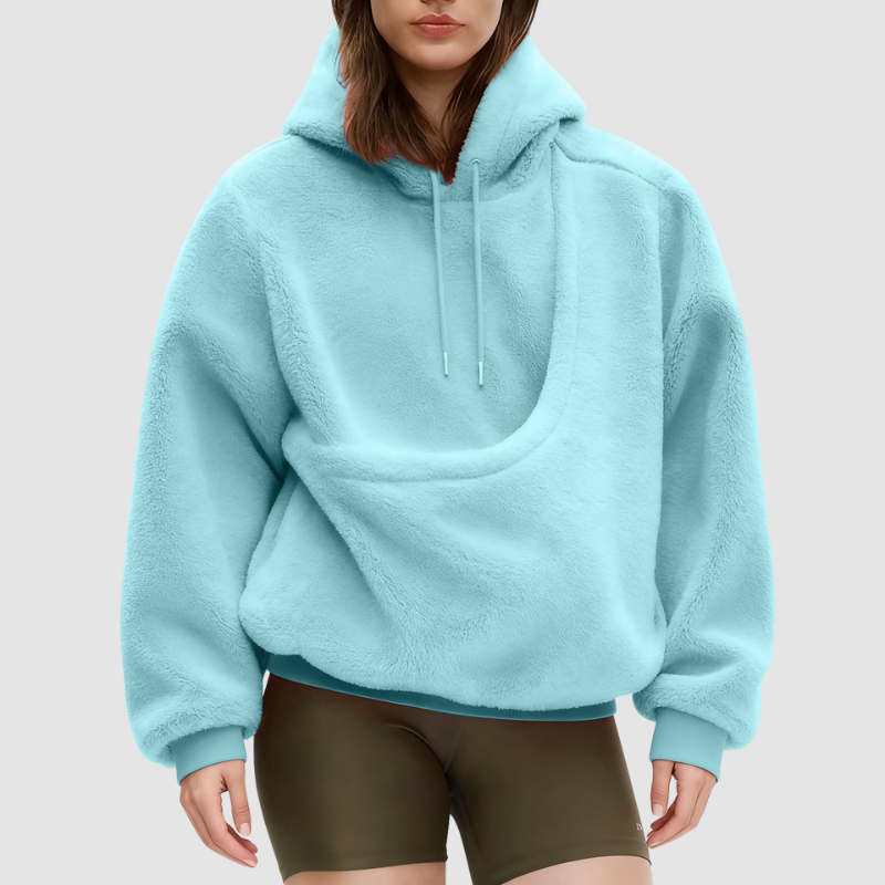 Wholesale loose sweatshirts with pet carrier pockets