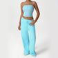 Snug-Fit Bandeau + Loose Sports Pants 2-Piece Set