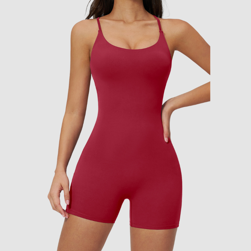 Wholesale cross back and hip lifting jumpsuit
