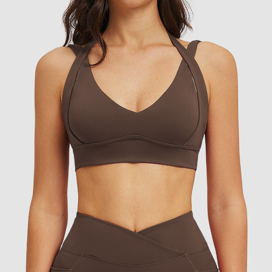Wholesale halter-neck sports bras | Wonderxfans bulk activewear