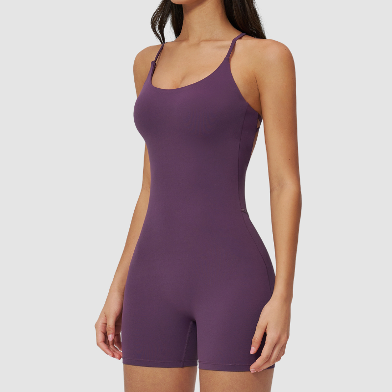 Wholesale cross back and hip lifting jumpsuit